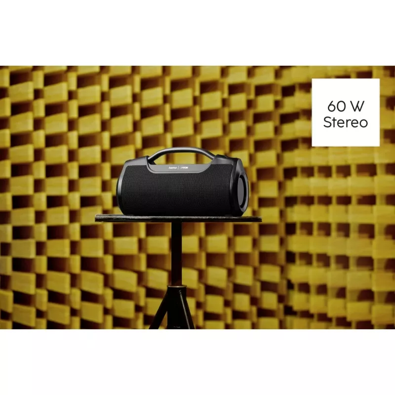 Hama Mate Pro Stereo portable speaker Black 60 W