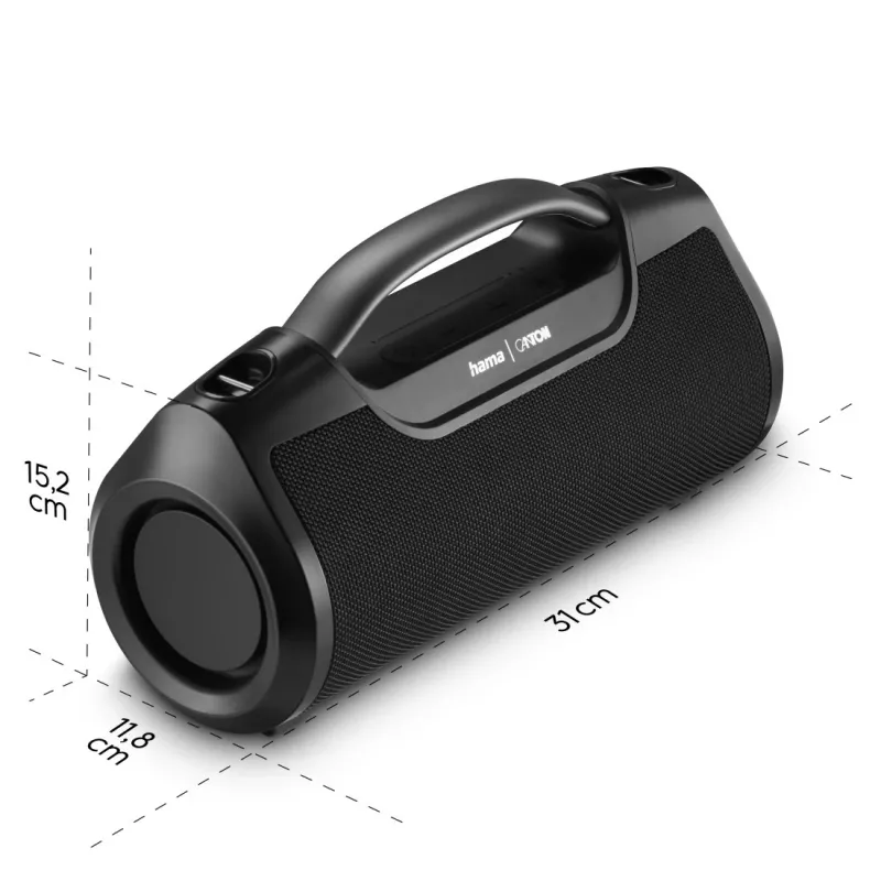 Hama Mate Pro Stereo portable speaker Black 60 W