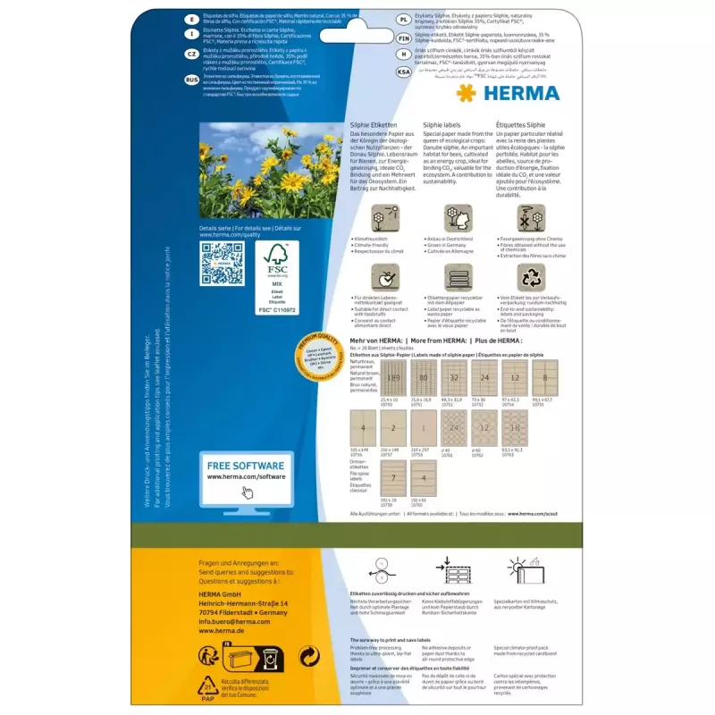 HERMA 10762 self-adhesive label Round Permanent Brown 240 pcs