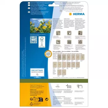 Self-adhesive label HERMA 10763 Permanent Brown 360 pcs Ellipse 63.5x42.3mm