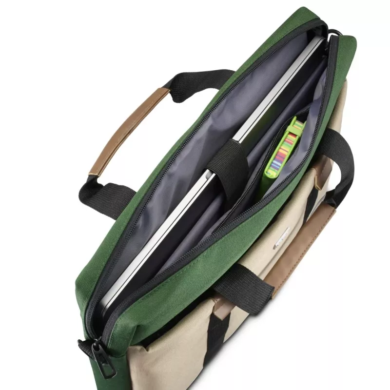 Hama Silvan 35.8 cm (14.1 inch) Toploader bag Beige, Green
