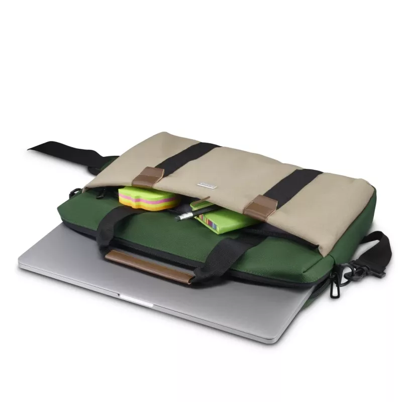 Hama Silvan 35.8 cm (14.1 inch) Toploader bag Beige, Green