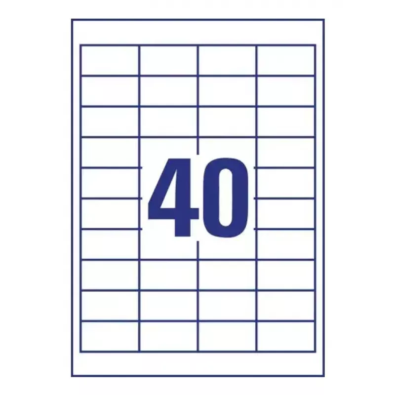 Self-adhesive label Avery 4780-65 Rectangle Permanent White 2600 pcs