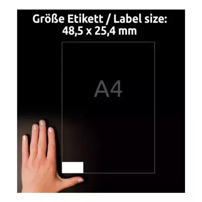Self-adhesive label Avery 4780-65 Rectangle Permanent White 2600 pcs