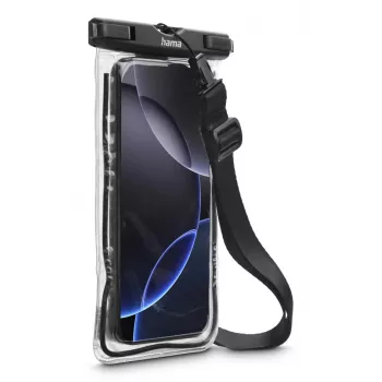 Sleeve case Hama 00019858 for mobile phones up to 17 cm Black Transparent