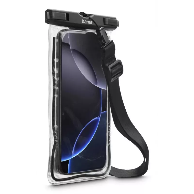 Sleeve case Hama 00019858 for mobile phones up to 17 cm Black Transparent