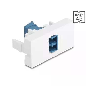 DeLOCK 90876 cable gender changer LC Duplex Blue White