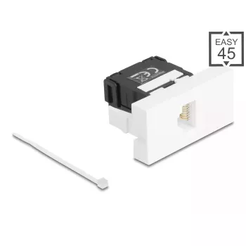 DeLOCK 90879 cable gender changer RJ45 LSA 180° Black White