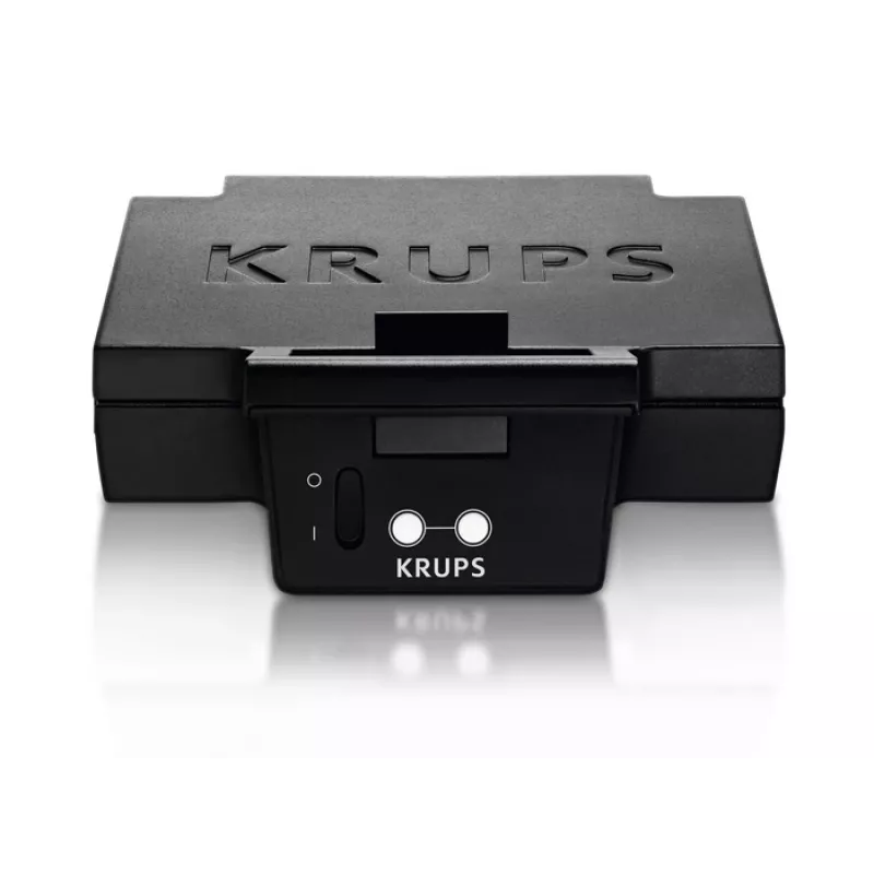 Sandwich maker KRUPS FDK461, 850 W, black, makes 4 sandwiches, 234×265×108 mm