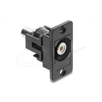 Keystone module DELOCK 91112 — flat RCA to RCA, black/white
