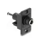 Keystone module DELOCK 91121 — flat DC jack 5.5 x 2.5 mm, black, 19.1×42.3×35.5 mm