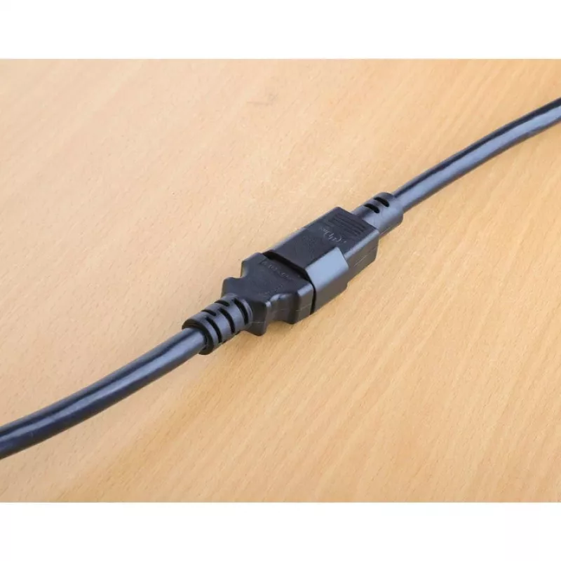 Manhattan Power Cord/Cable, C14 Male to C13 Female (kettle lead), Monitor to CPU, 5m, 10A, Black, Lead, Lifetime Warranty