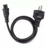 Manhattan Mains Power Cord/Cable, Euro 2-pin (CEE 7/4 Schuko) plug to C5 Female (cloverleaf/triangular), 1m, 2.5A, Lead, Lifetime Warranty