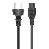 Manhattan Mains Power Cord/Cable, Euro 2-pin (CEE 7/4 Schuko) plug to C5 Female (cloverleaf/triangular), 3m, 2.5A, Lead, Lifetime Warranty
