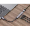 USB 3.2 Gen 1 4-Port Hub EQUIP — 3× USB‑C + 1× USB‑A, 5 Gbit/s, aluminium, grey