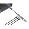 USB 3.2 Gen 1 4-Port Hub EQUIP — 3× USB‑C + 1× USB‑A, 5 Gbit/s, aluminium, grey