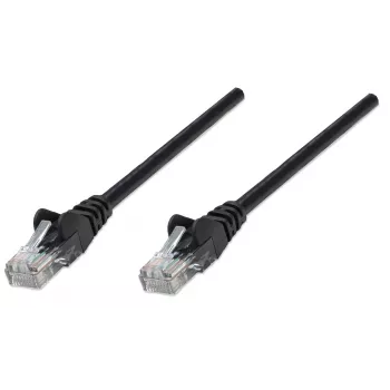 Intellinet Network Patch Cable, Cat5e, 20m, Black, CCA, U/UTP, PVC, RJ45, Gold Plated Contacts, Snagless, Booted, Lifetime Warranty