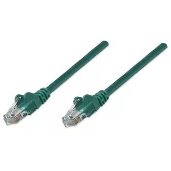 Intellinet Network Patch Cable, Cat5e, 20m, Green, CCA, U/UTP, PVC, RJ45, Gold Plated Contacts, Snagless, Booted, Lifetime Warranty