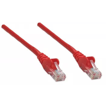 Intellinet Network Patch Cable, Cat5e, 20m, Red, CCA, U/UTP, PVC, RJ45, Gold Plated Contacts, Snagless, Booted, Lifetime Warranty