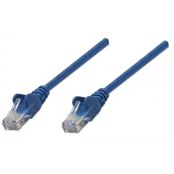 Intellinet Network Patch Cable, Cat5e, 20m, Blue, CCA, U/UTP, PVC, RJ45, Gold Plated Contacts, Snagless, Booted, Lifetime Warranty