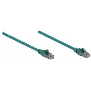 Intellinet Network Patch Cable, Cat6, 10m, Green, CCA, U/UTP, PVC, RJ45, Gold Plated Contacts, Snagless, Booted, Lifetime Warranty