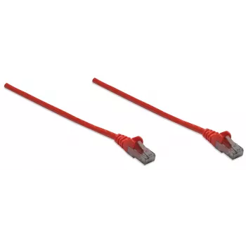Intellinet Network Patch Cable, Cat6, 10m, Red, CCA, U/UTP, PVC, RJ45, Gold Plated Contacts, Snagless, Booted, Lifetime Warranty