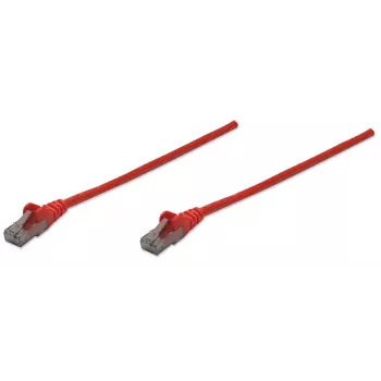 Intellinet Network Patch Cable, Cat6, 10m, Red, CCA, U/UTP, PVC, RJ45, Gold Plated Contacts, Snagless, Booted, Lifetime Warranty