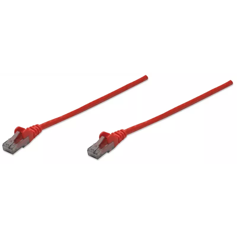 Intellinet Network Patch Cable, Cat6, 10m, Red, CCA, U/UTP, PVC, RJ45, Gold Plated Contacts, Snagless, Booted, Lifetime Warranty