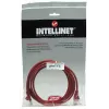 Intellinet Network Patch Cable, Cat5e, 15m, Red, CCA, U/UTP, PVC, RJ45, Gold Plated Contacts, Snagless, Booted, Lifetime Warranty