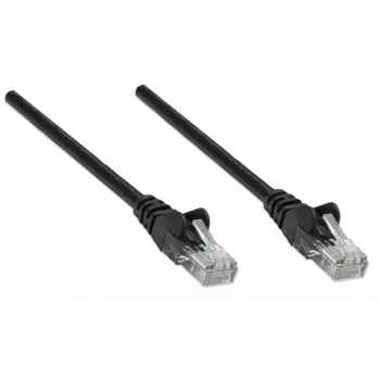 Intellinet Network Patch Cable, Cat5e, 15m, Black, CCA, U/UTP, PVC, RJ45, Gold Plated Contacts, Snagless, Booted, Lifetime Warranty