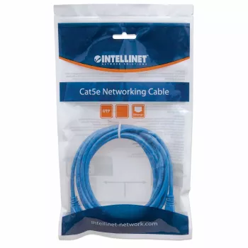 Intellinet Network Patch Cable, Cat6, 7.5m, Blue, CCA, U/UTP, PVC, RJ45, Gold Plated Contacts, Snagless, Booted, Lifetime Warranty
