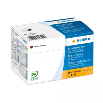 Address labels HERMA 4341 89x42 mm white paper matte 250 pcs