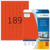 Self-adhesive printer label HERMA Coloured Labels A4 25.4x10 mm red