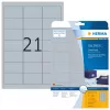 Self-adhesive printer label HERMA Labels A4 63.5x38.1 mm silver film glossy