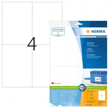Self-adhesive printer label HERMA 8630 A4 105x148 mm