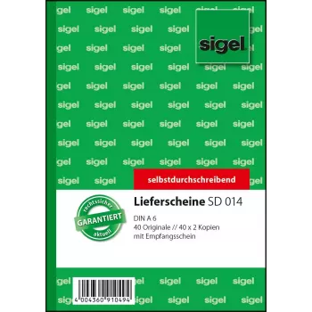 Writing Notebook Sigel SD014 A6 40 Sheets Green White