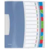 Esselte Divider Book Vivida PP 12 tabs, Blue, Multicolour, Polyvinyl chloride (PVC), A4, 266 mm, 20 mm, 320 mm