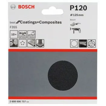 Bosch 2 608 606 757 manual sanding supply Sanding sheet Ultra fine grit P120 10 pc(s)