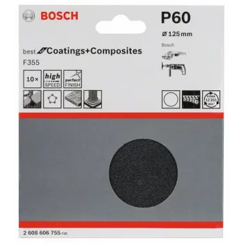 Bosch 2 608 606 755 manual sanding supply Sanding sheet P60 10 pc(s)