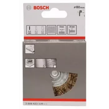 Wire wheel Bosch 2 608 622 130 8 cm diameter 8 mm shank