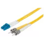 Intellinet Fiber Optic Patch Cable, OS2, LC/ST, 5m, Yellow, Duplex, Single-Mode, 9/125 µm, LSZH, Fibre, Lifetime Warranty