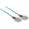 Intellinet Fiber Optic Patch Cable, OM3, SC/SC, 3m, Aqua, Duplex, Multimode, 50/125 µm, LSZH, Fibre, Lifetime Warranty