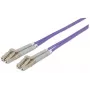 Intellinet Fiber Optic Patch Cable, OM4, LC/LC, 5m, Violet, Duplex, Multimode, 50/125 µm, LSZH, Fibre, Lifetime Warranty