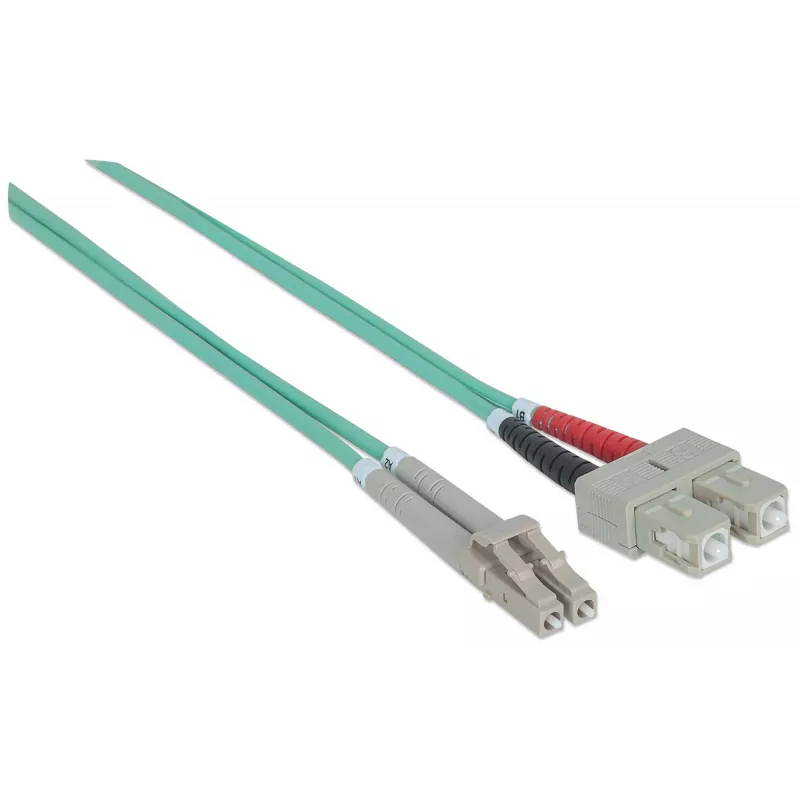 Intellinet Fiber Optic Patch Cable, OM4, LC/SC, 20m, Violet, Duplex, Multimode, 50/125 µm, LSZH, Fibre, Lifetime Warranty