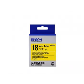 Epson Label Cartridge Magnetic LK-5YB2 Black/Yellow 18mm (1.5m)