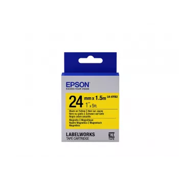 Epson Label Cartridge Magnetic LK-6YB2 Black/Yellow 24mm (1.5m)