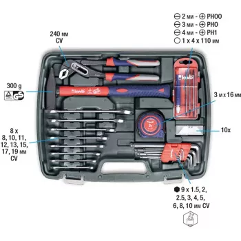 Tool Case KWB 65 PC 65 tools