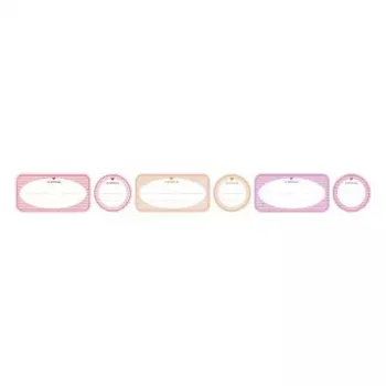 Self-adhesive label Avery 56820 Round/Rectangle Removable Orange Pink White Yellow