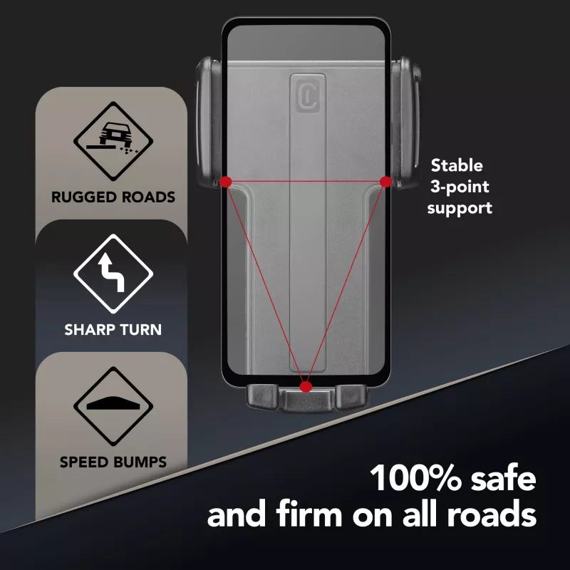 Cellularline Hug - Universal, Mobile phone/Smartphone, Passive holder, Car, Black