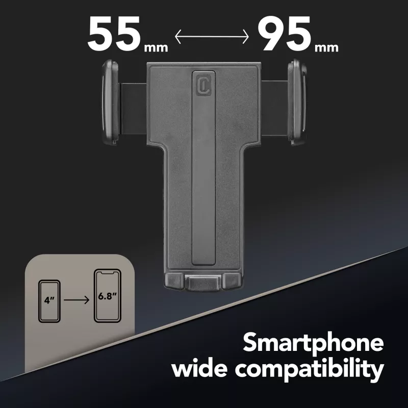 Cellularline Hug - Universal, Mobile phone/Smartphone, Passive holder, Car, Black